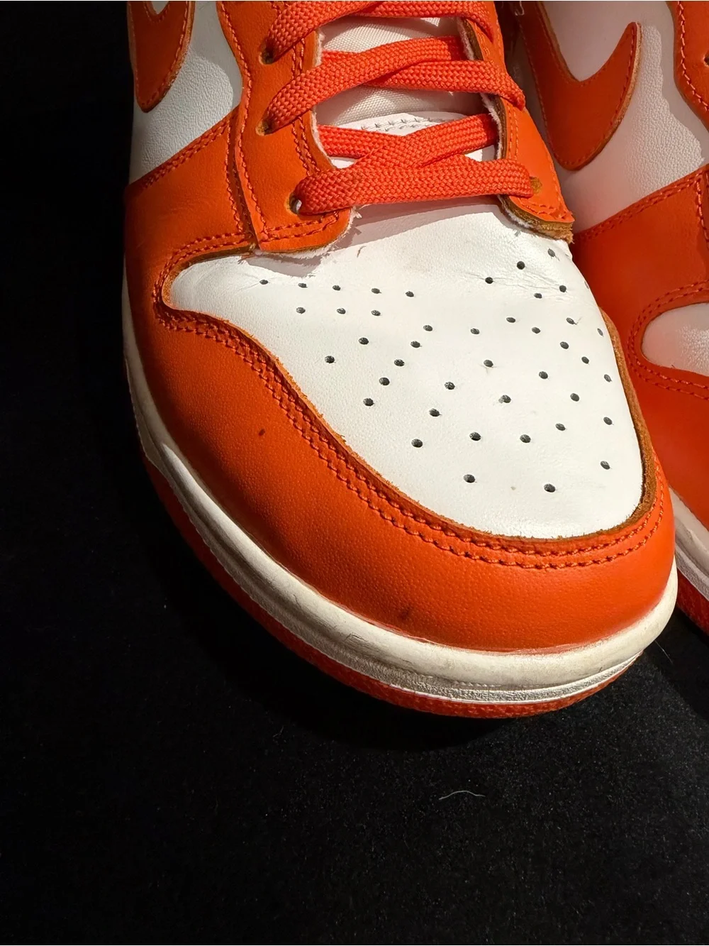 Nike women’s High-Top Sneakers in Orange and White